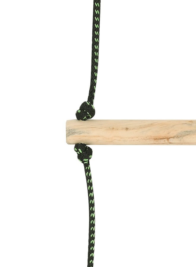 BOFFLE Rope Ladder| Climbing Stairs for Kids | Wooden Scales for Kids for Physical Activity | Indoor Outdoor Games for Kids 3 to 10 Years (Black) - Image 3
